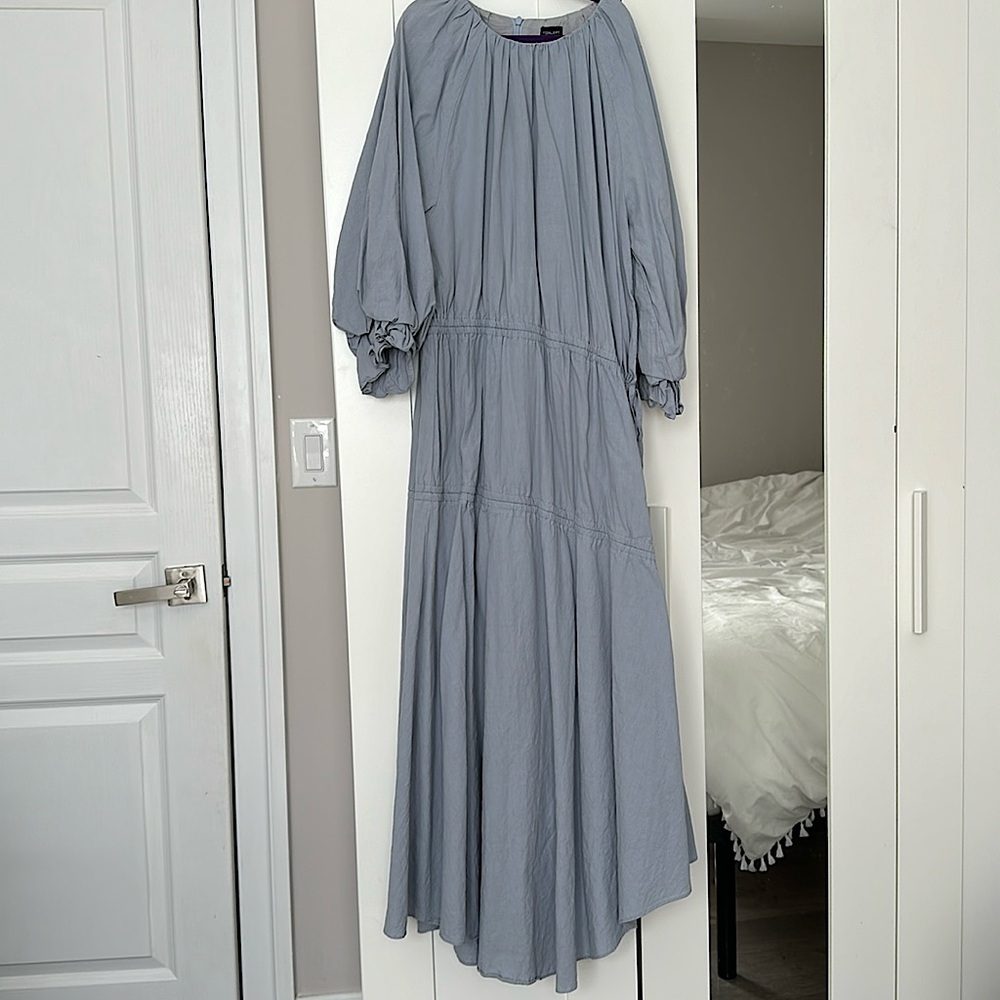 Concept: bohemian style long sleeve maxi dress